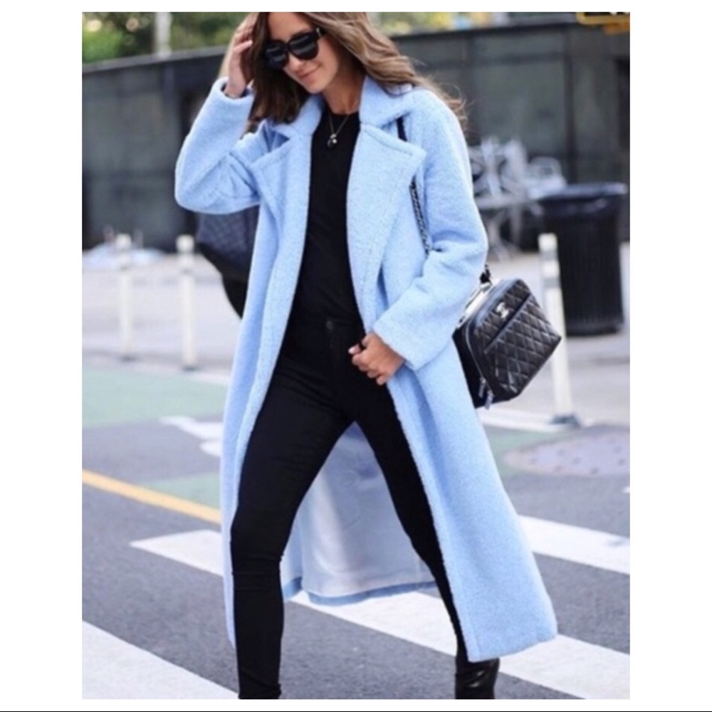 💥6 HR SALE💥 SOMETHING NAVY TEDDY FAUX FUR COAT - Picture 8 of 8